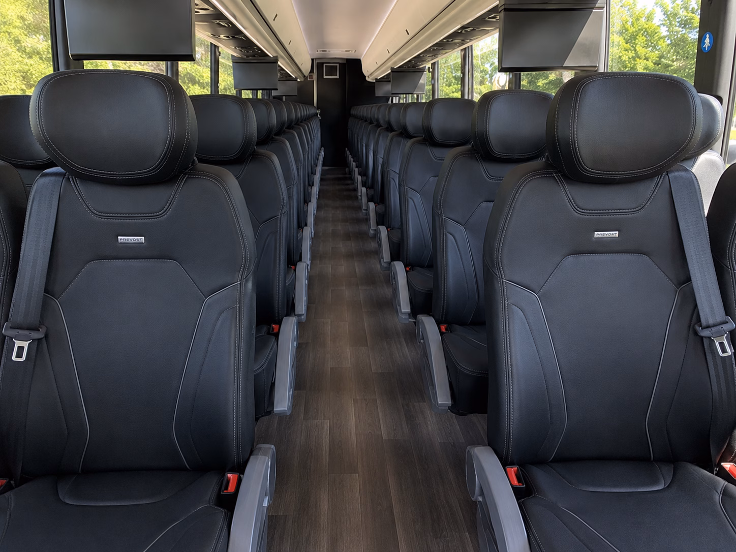 bellingham charter bus rental interior