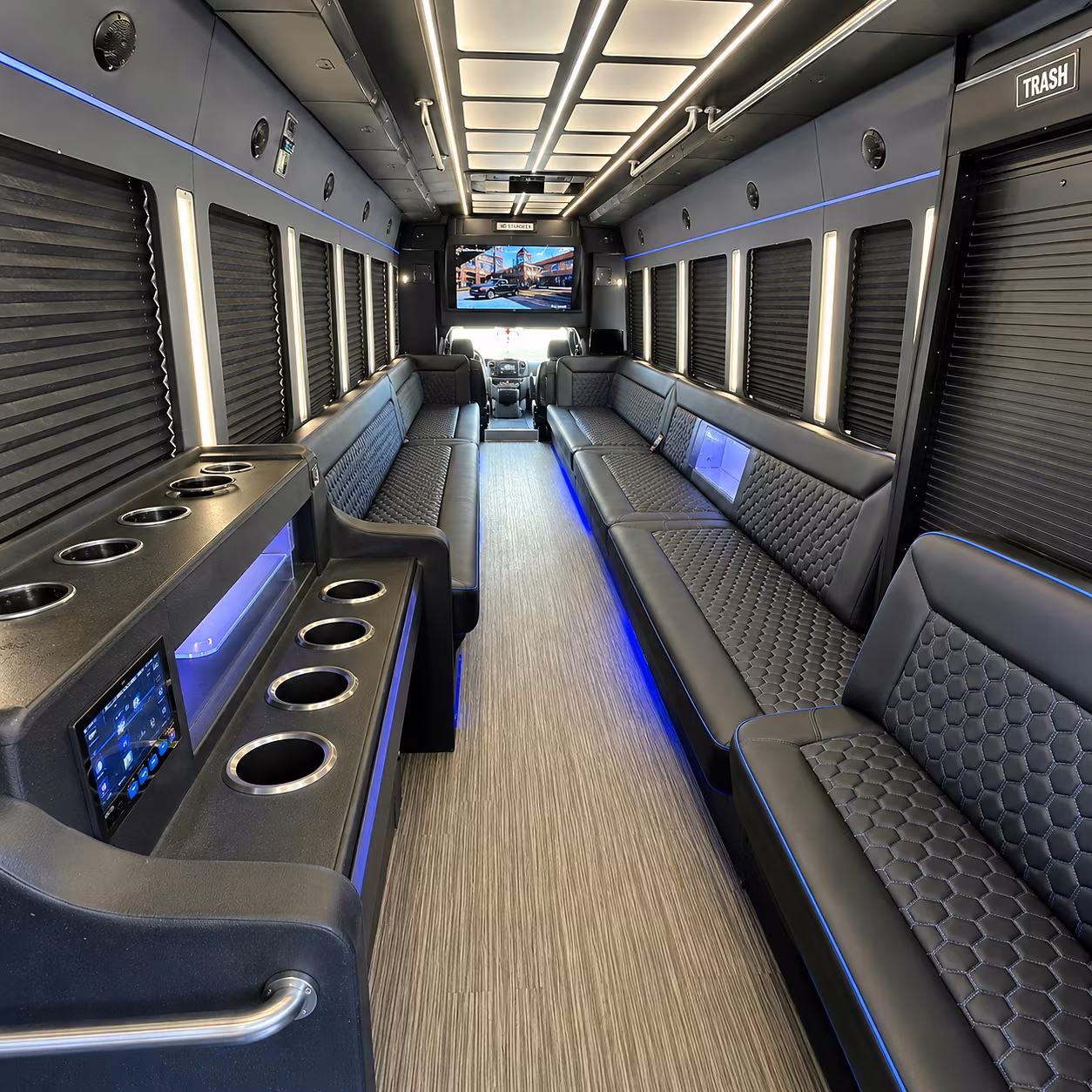 bellingham party bus rental interior